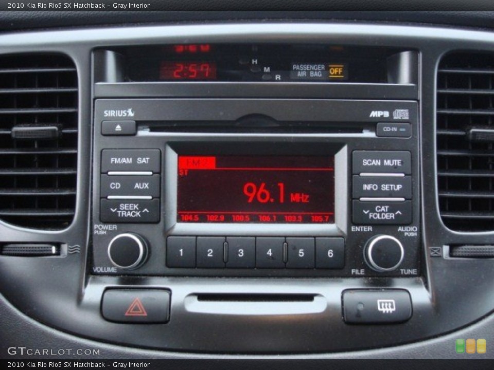 Gray Interior Audio System for the 2010 Kia Rio Rio5 SX Hatchback #56718504