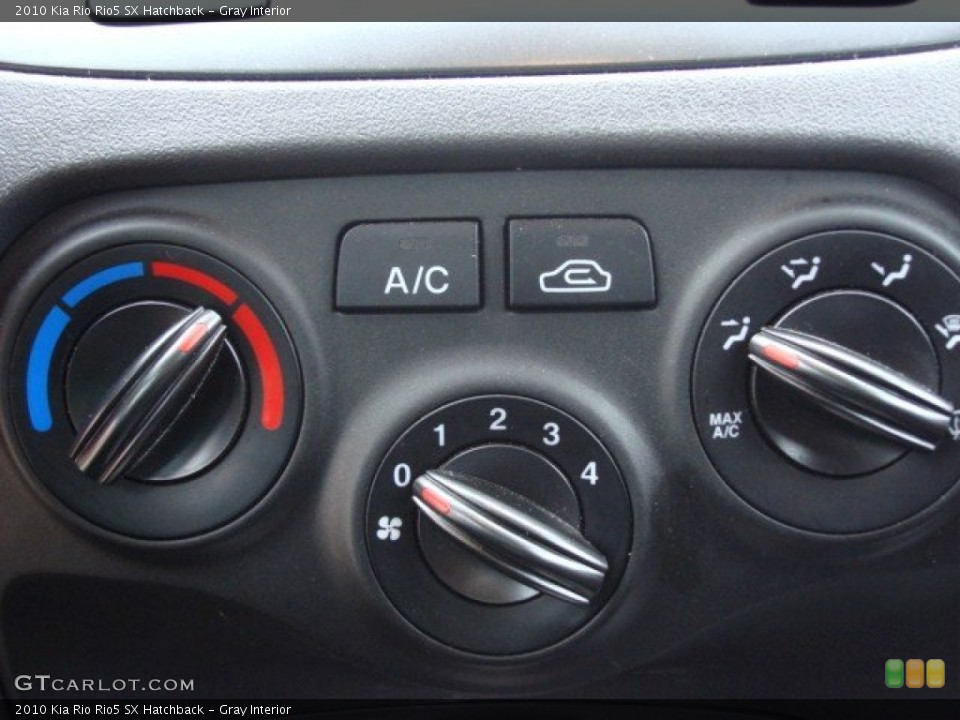 Gray Interior Controls for the 2010 Kia Rio Rio5 SX Hatchback #56718515