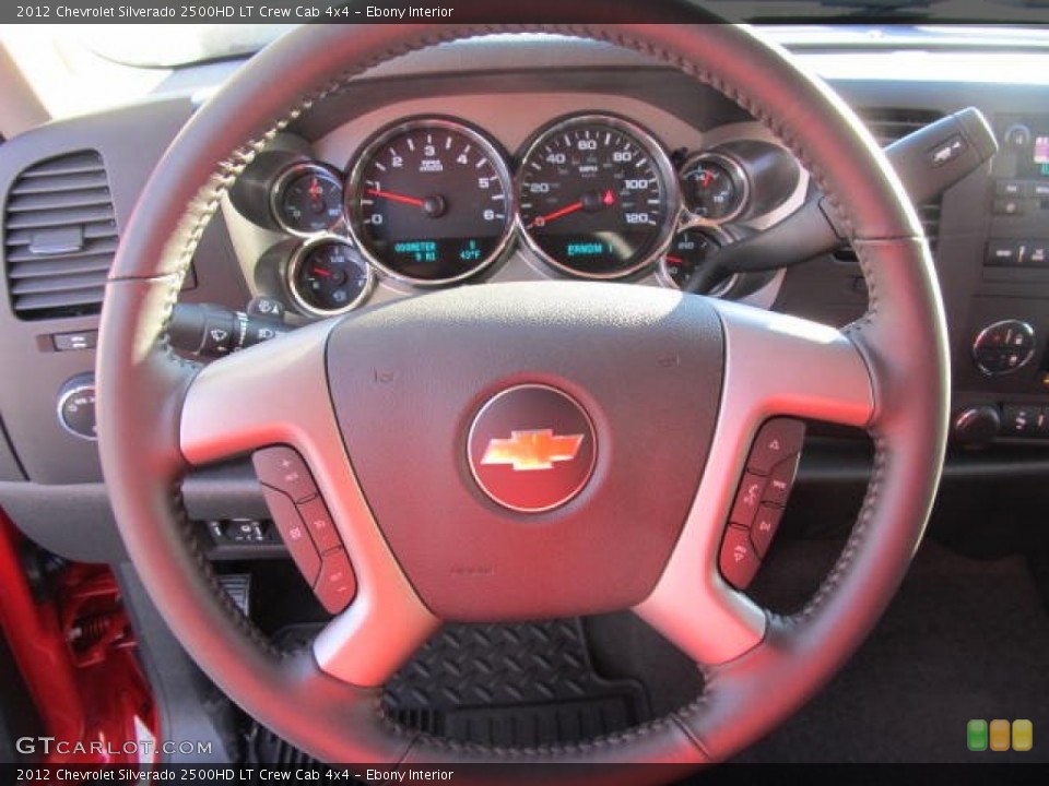 Ebony Interior Steering Wheel for the 2012 Chevrolet Silverado 2500HD LT Crew Cab 4x4 #56719292