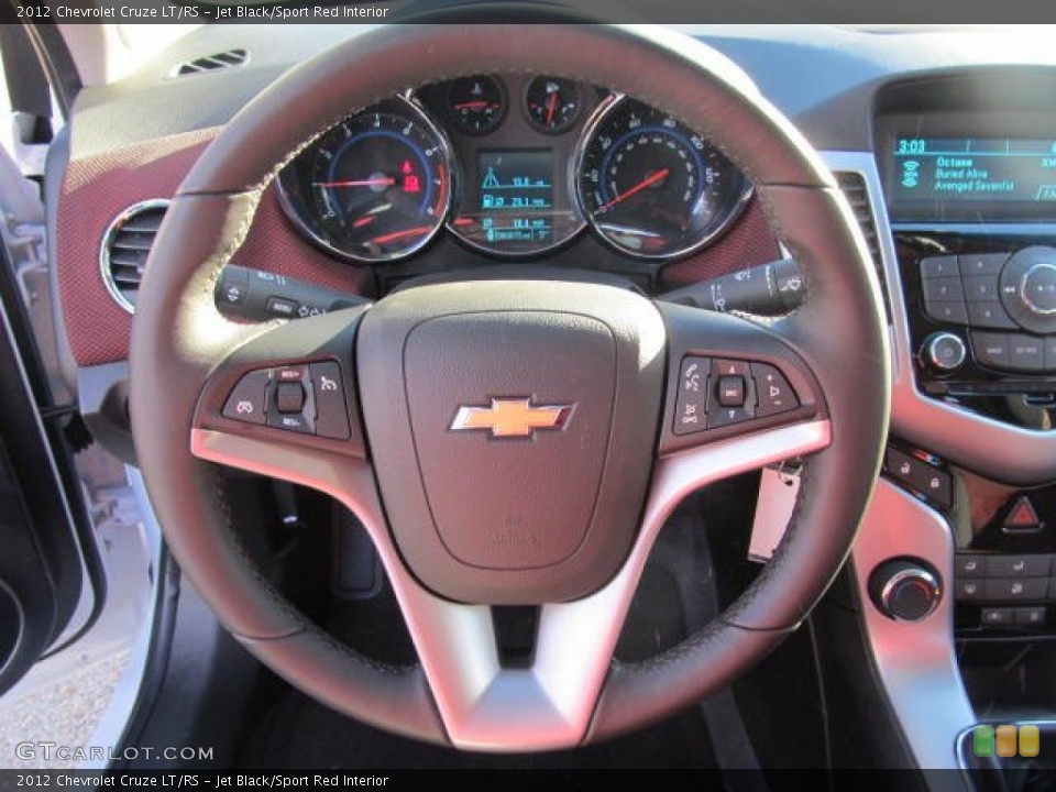 Jet Black/Sport Red Interior Steering Wheel for the 2012 Chevrolet Cruze LT/RS #56719544