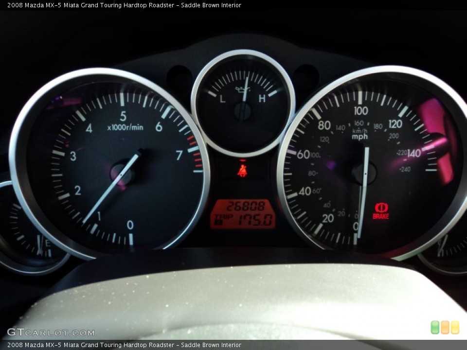 Saddle Brown Interior Gauges for the 2008 Mazda MX-5 Miata Grand Touring Hardtop Roadster #56720741