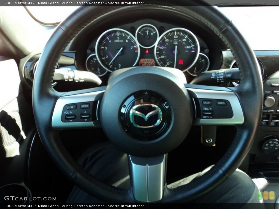 Saddle Brown Interior Steering Wheel for the 2008 Mazda MX-5 Miata Grand Touring Hardtop Roadster #56720750