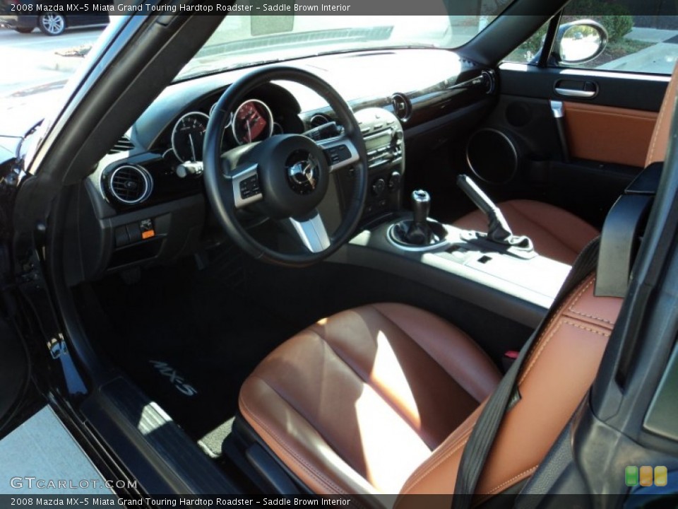 Saddle Brown Interior Prime Interior for the 2008 Mazda MX-5 Miata Grand Touring Hardtop Roadster #56720786