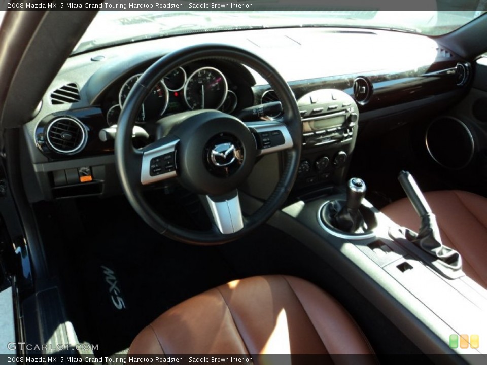 Saddle Brown Interior Prime Interior for the 2008 Mazda MX-5 Miata Grand Touring Hardtop Roadster #56720795