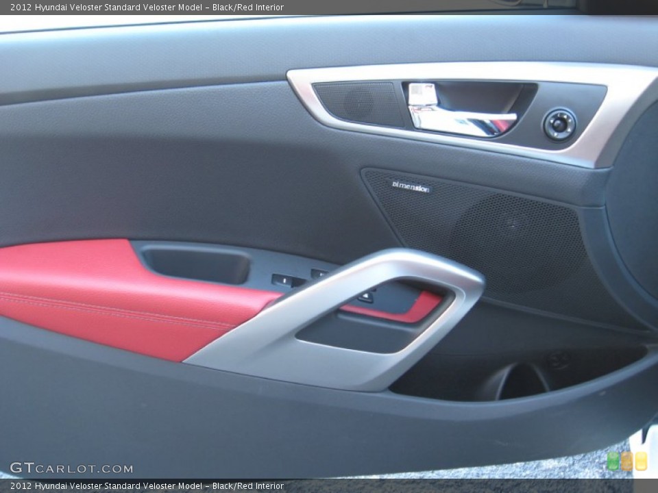 Black/Red Interior Door Panel for the 2012 Hyundai Veloster  #56726117