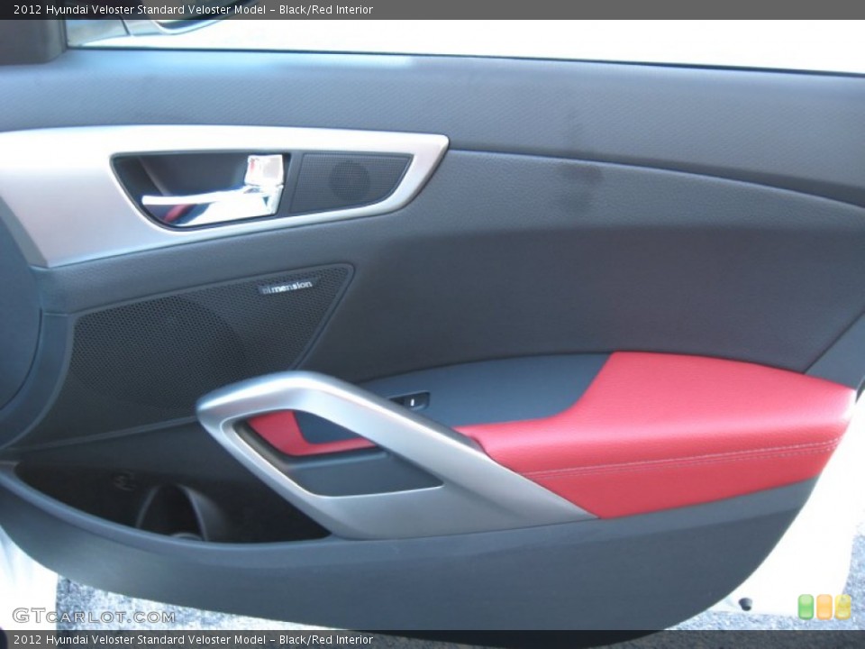 Black/Red Interior Door Panel for the 2012 Hyundai Veloster  #56726171