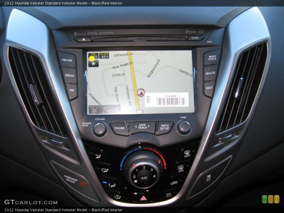 Black/Red Interior Navigation for the 2012 Hyundai Veloster  #56726198