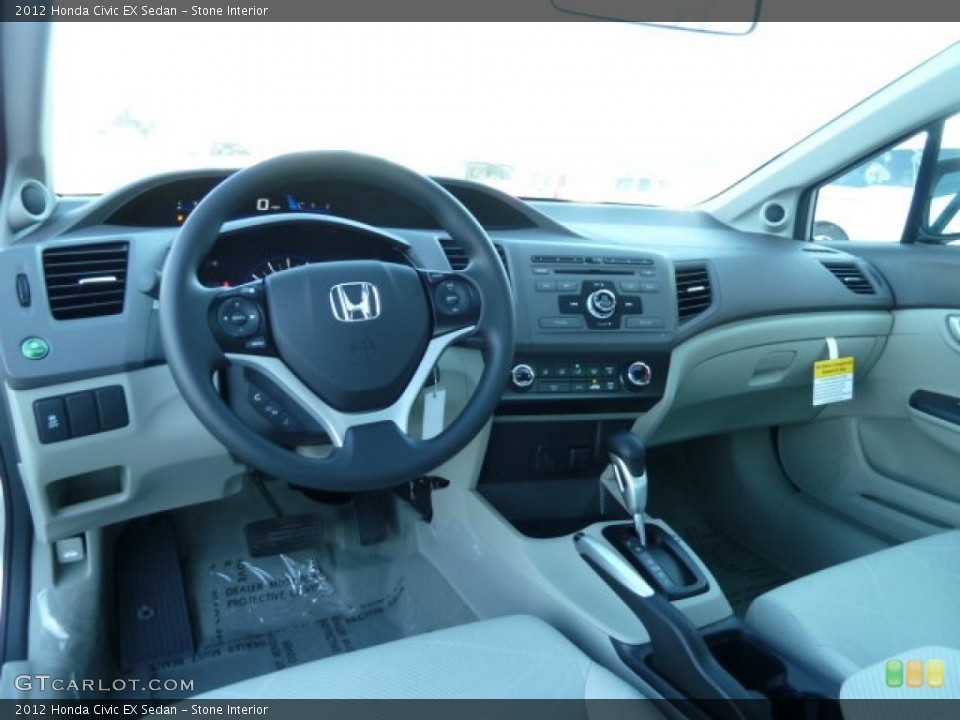 Stone Interior Dashboard for the 2012 Honda Civic EX Sedan #56727170