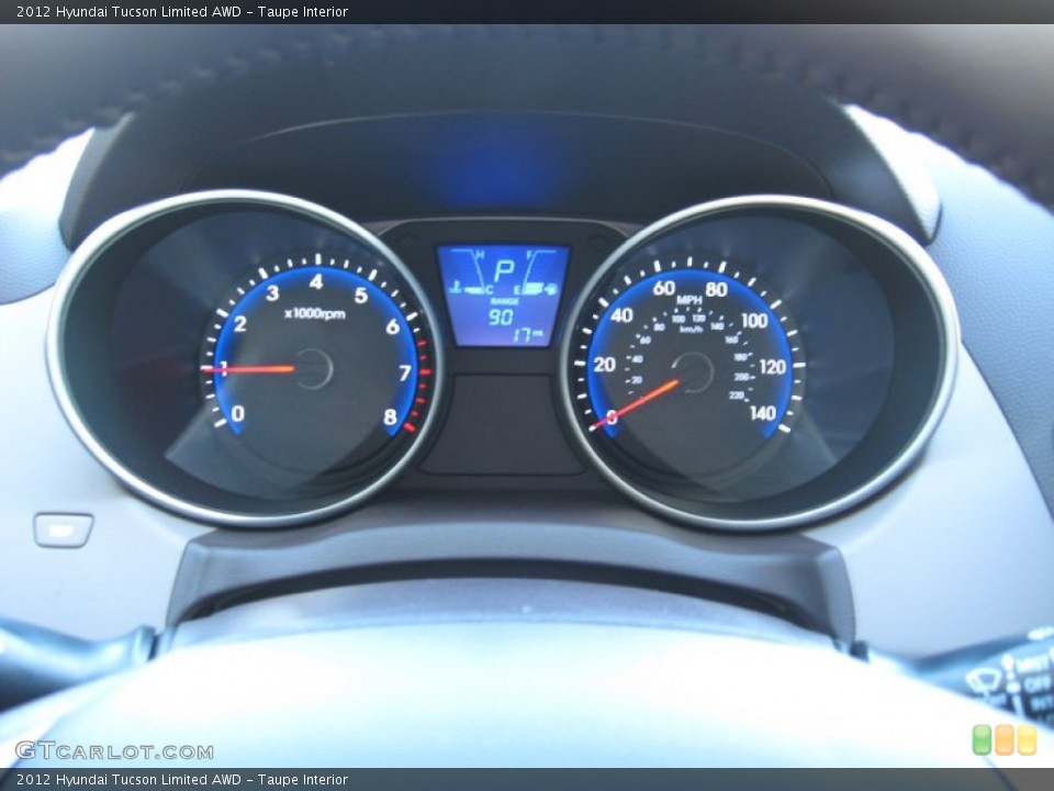Taupe Interior Gauges for the 2012 Hyundai Tucson Limited AWD #56727248