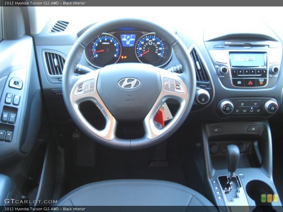 Black Interior Dashboard for the 2012 Hyundai Tucson GLS AWD #56727440