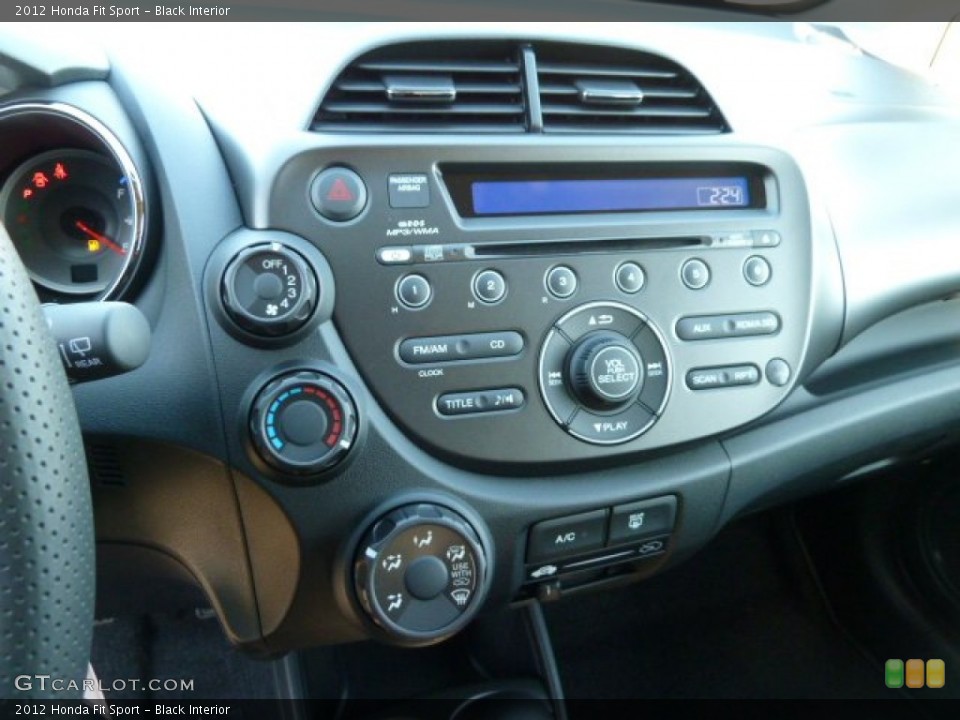 Black Interior Controls for the 2012 Honda Fit Sport #56727566