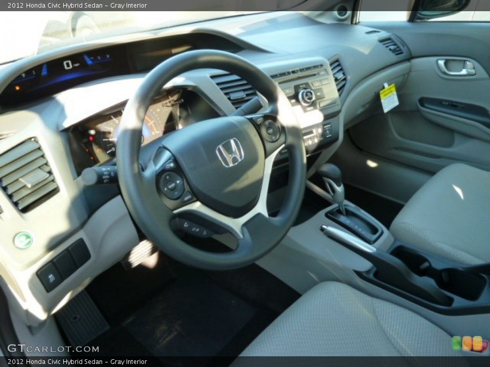 Gray Interior Dashboard for the 2012 Honda Civic Hybrid Sedan #56727724
