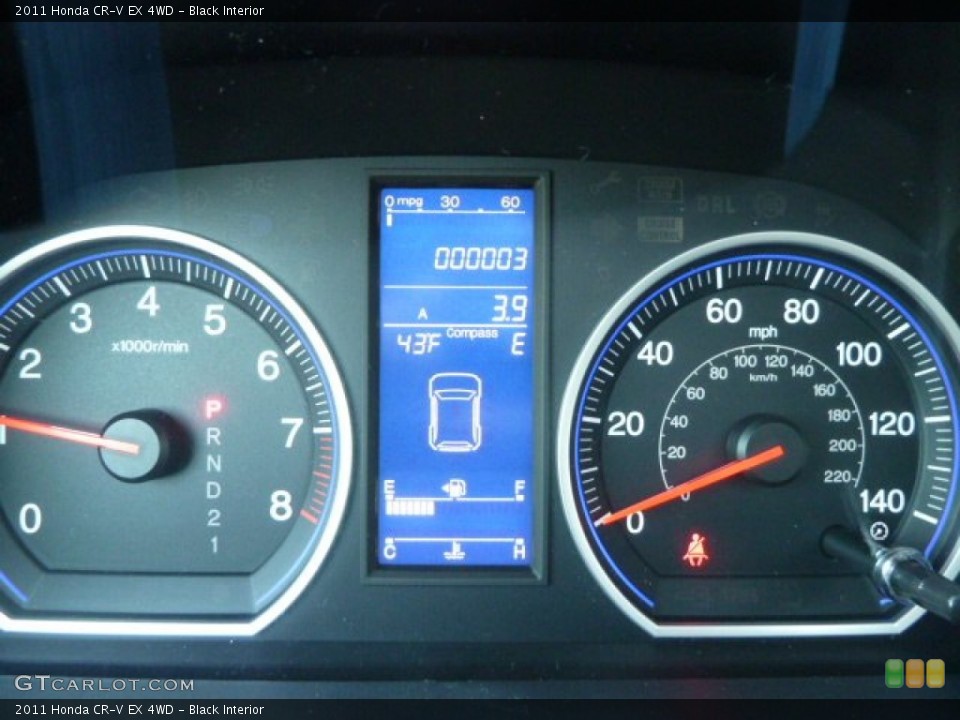 Black Interior Gauges for the 2011 Honda CR-V EX 4WD #56728268