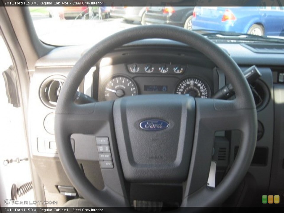 Steel Gray Interior Steering Wheel for the 2011 Ford F150 XL Regular Cab 4x4 #56728847