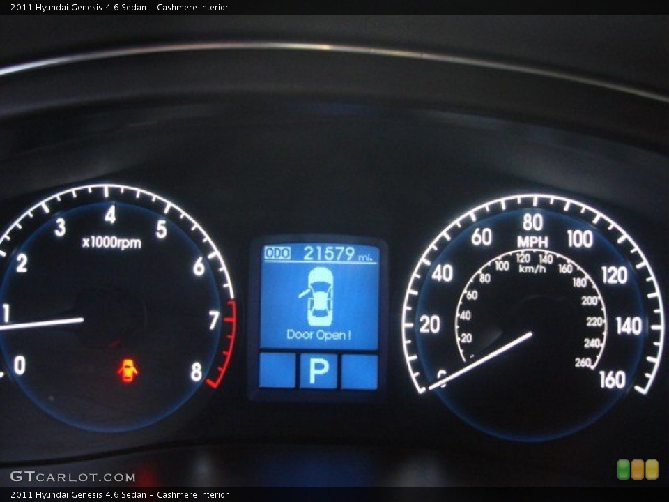 Cashmere Interior Gauges for the 2011 Hyundai Genesis 4.6 Sedan #56732663