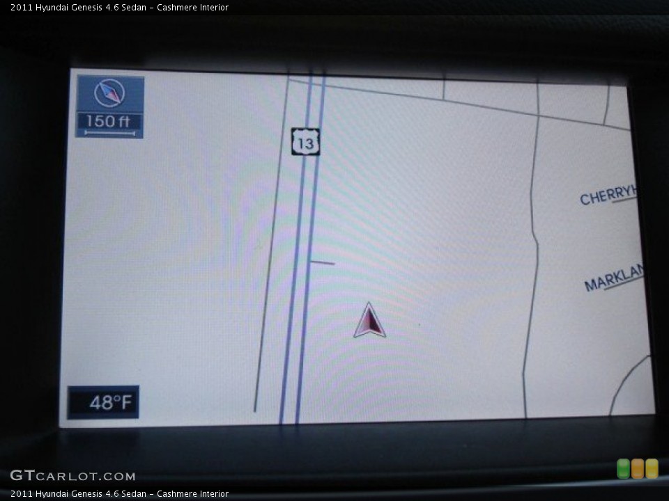 Cashmere Interior Navigation for the 2011 Hyundai Genesis 4.6 Sedan #56732672