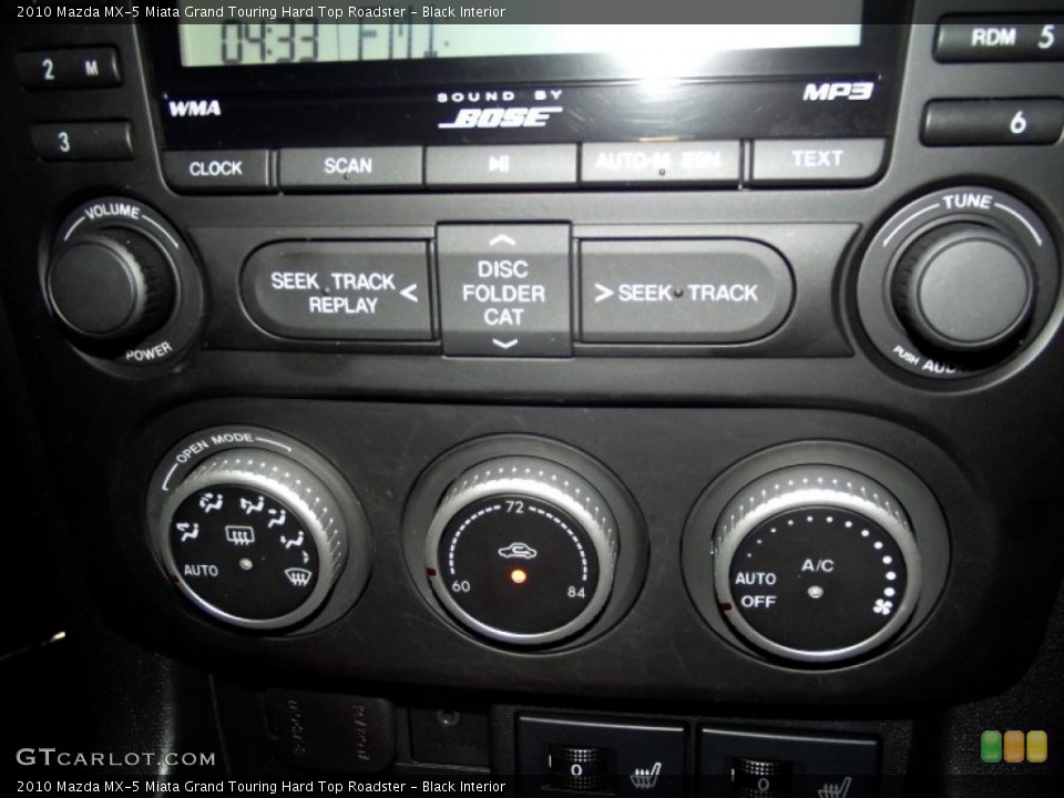 Black Interior Controls for the 2010 Mazda MX-5 Miata Grand Touring Hard Top Roadster #56739044