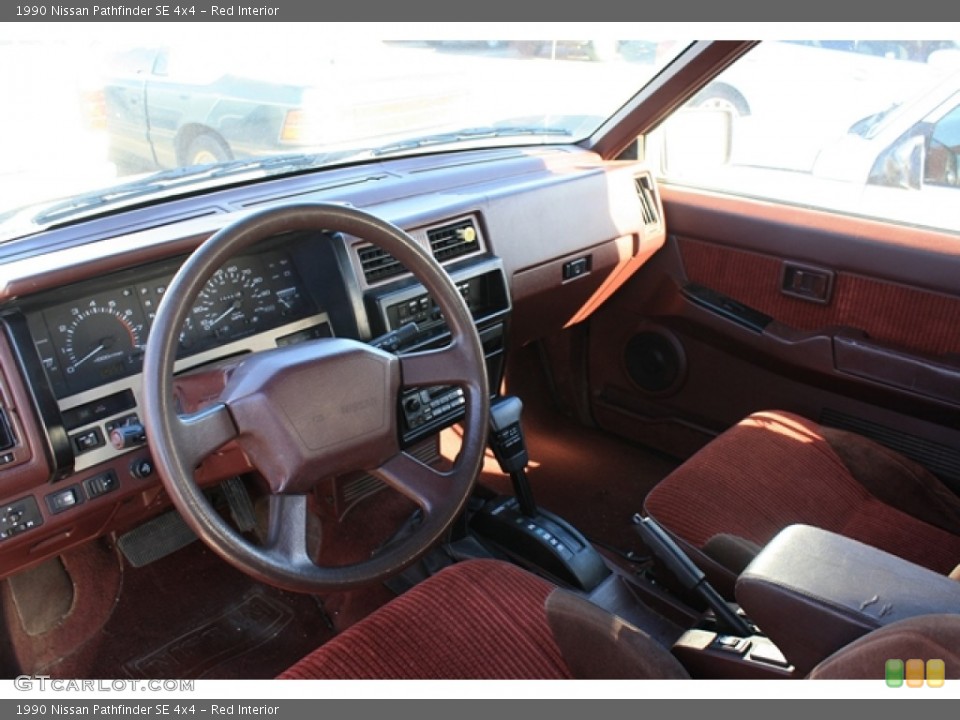 Red 1990 Nissan Pathfinder Interiors