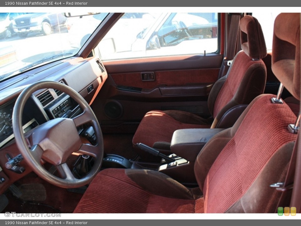 Red Interior Photo for the 1990 Nissan Pathfinder SE 4x4 #56743965