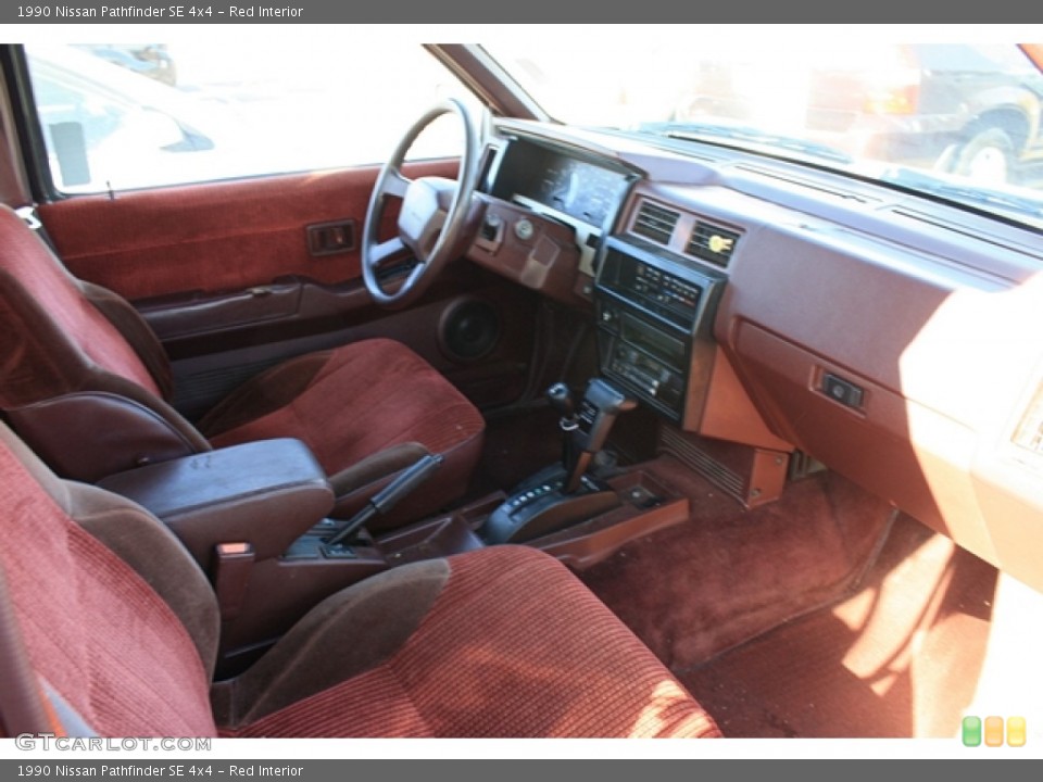 Red Interior Dashboard for the 1990 Nissan Pathfinder SE 4x4 #56743975