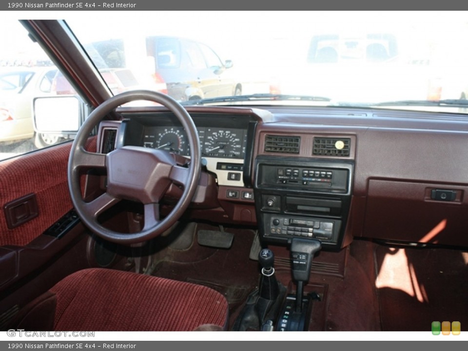 Red Interior Dashboard for the 1990 Nissan Pathfinder SE 4x4 #56744015