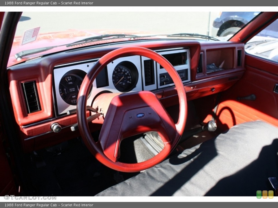 Scarlet Red Interior Dashboard for the 1988 Ford Ranger Regular Cab #56744133
