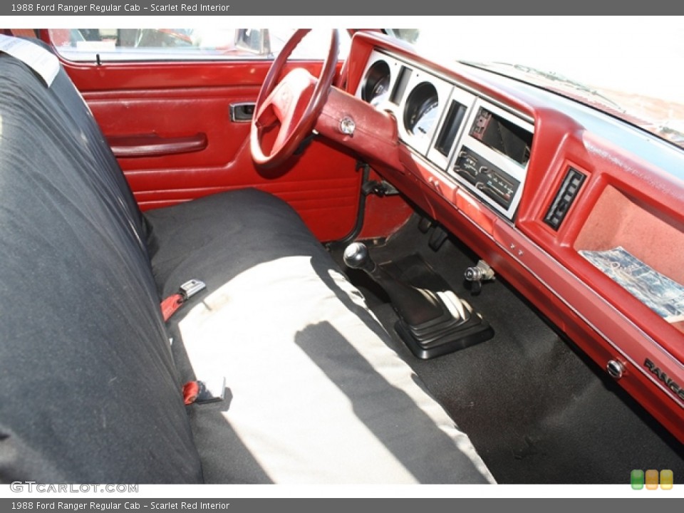 Scarlet Red Interior Dashboard for the 1988 Ford Ranger Regular Cab #56744154