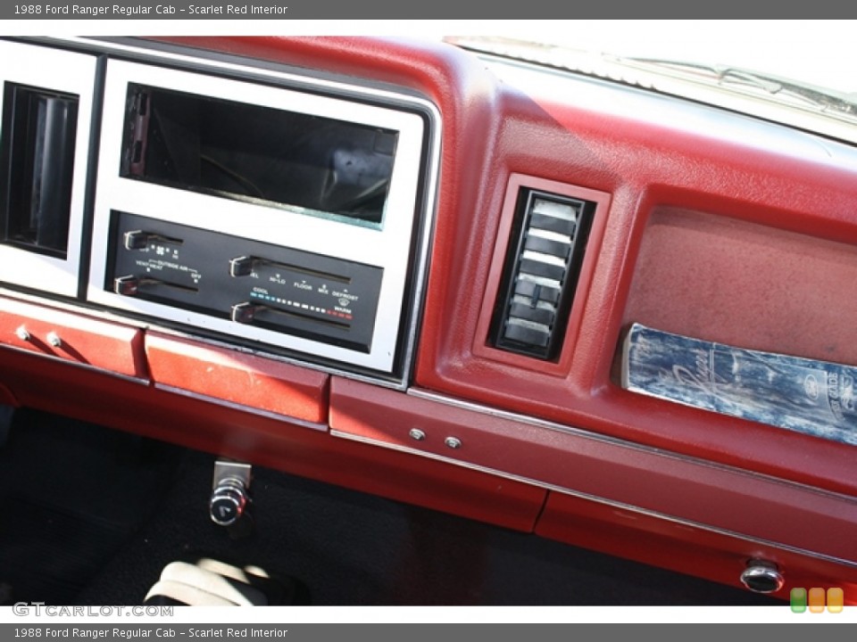 Scarlet Red Interior Controls for the 1988 Ford Ranger Regular Cab #56744178