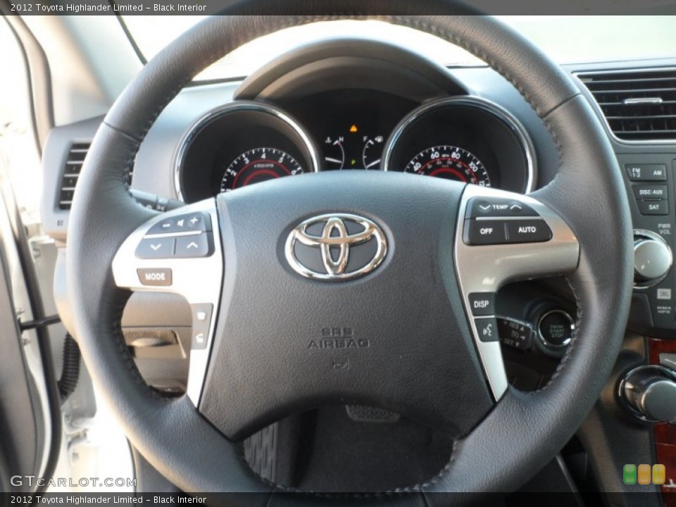 Black Interior Steering Wheel for the 2012 Toyota Highlander Limited #56744835