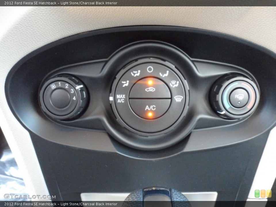 Light Stone/Charcoal Black Interior Controls for the 2012 Ford Fiesta SE Hatchback #56745120