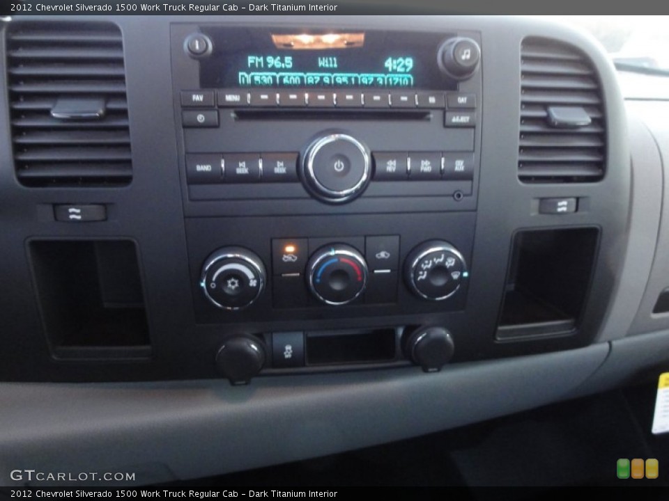 Dark Titanium Interior Controls for the 2012 Chevrolet Silverado 1500 Work Truck Regular Cab #56749147