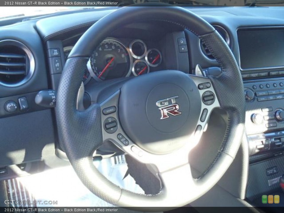 Black Edition Black/Red Interior Steering Wheel for the 2012 Nissan GT-R Black Edition #56752515