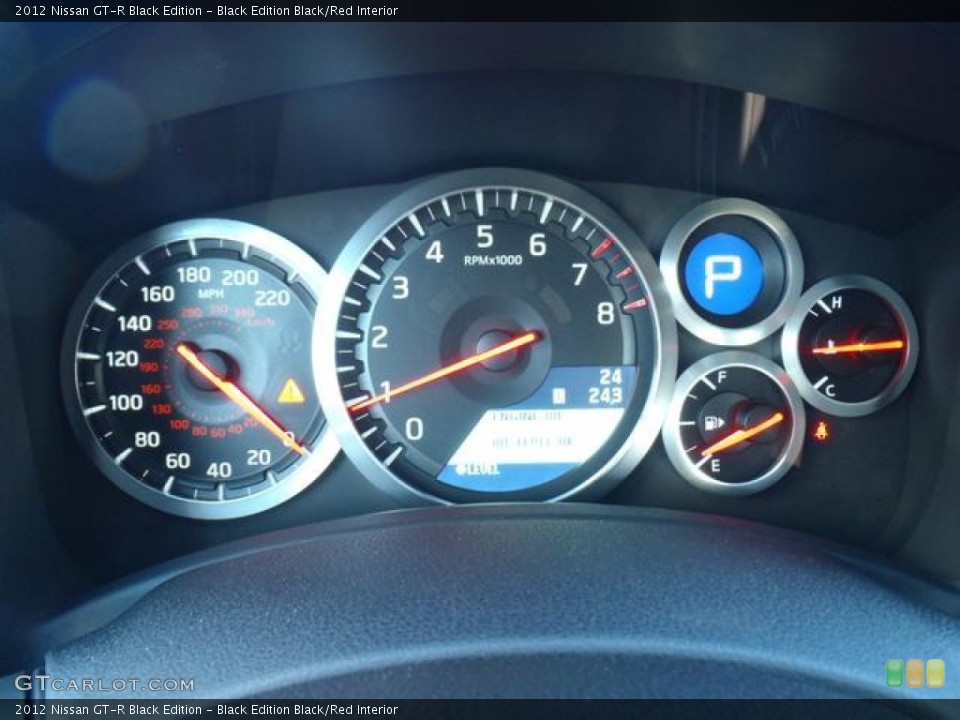Black Edition Black/Red Interior Gauges for the 2012 Nissan GT-R Black Edition #56752524