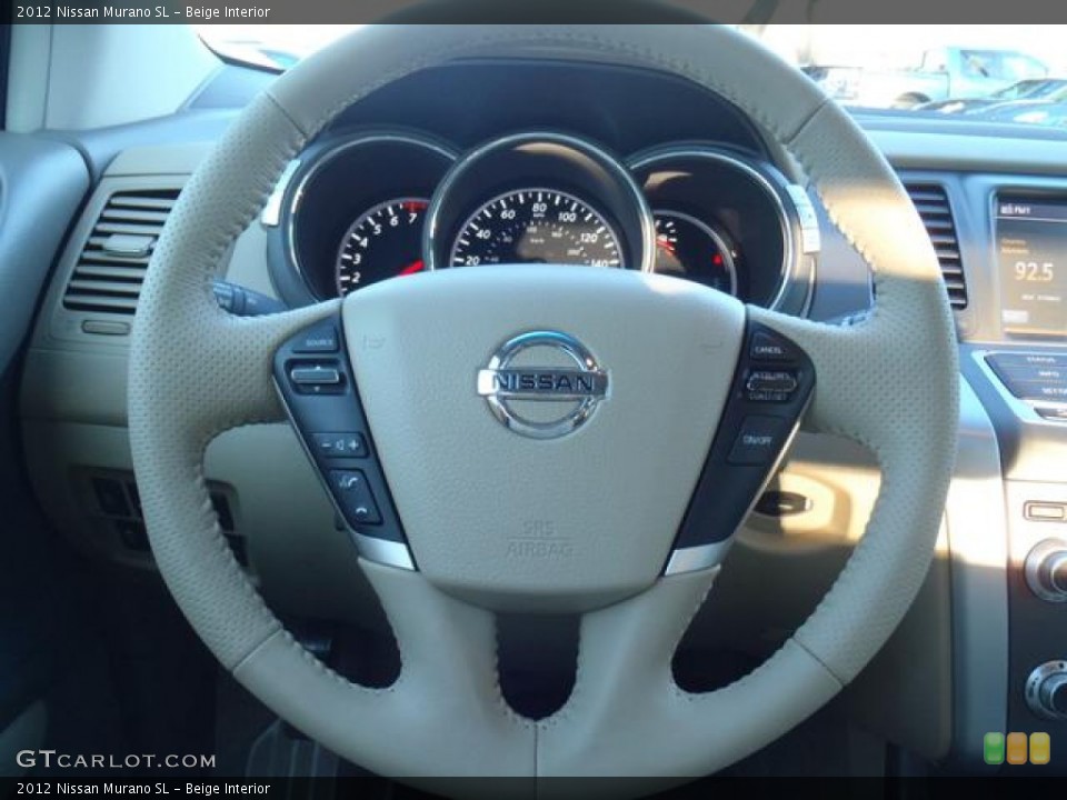 Beige Interior Steering Wheel for the 2012 Nissan Murano SL #56753351