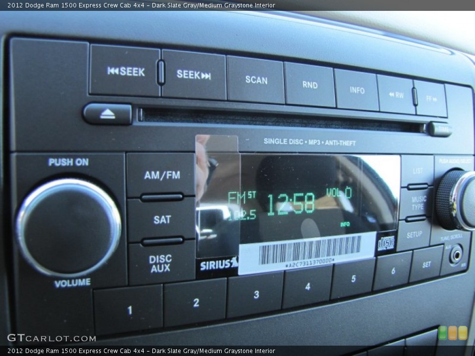 Dark Slate Gray/Medium Graystone Interior Audio System for the 2012 Dodge Ram 1500 Express Crew Cab 4x4 #56754396