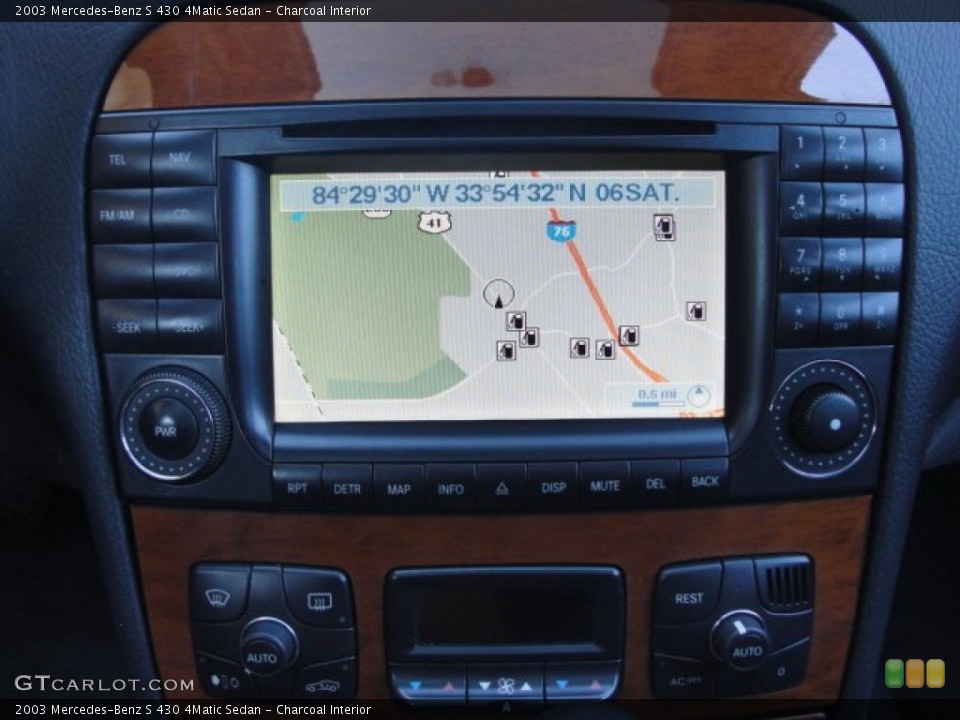 Charcoal Interior Navigation for the 2003 Mercedes-Benz S 430 4Matic Sedan #56755161