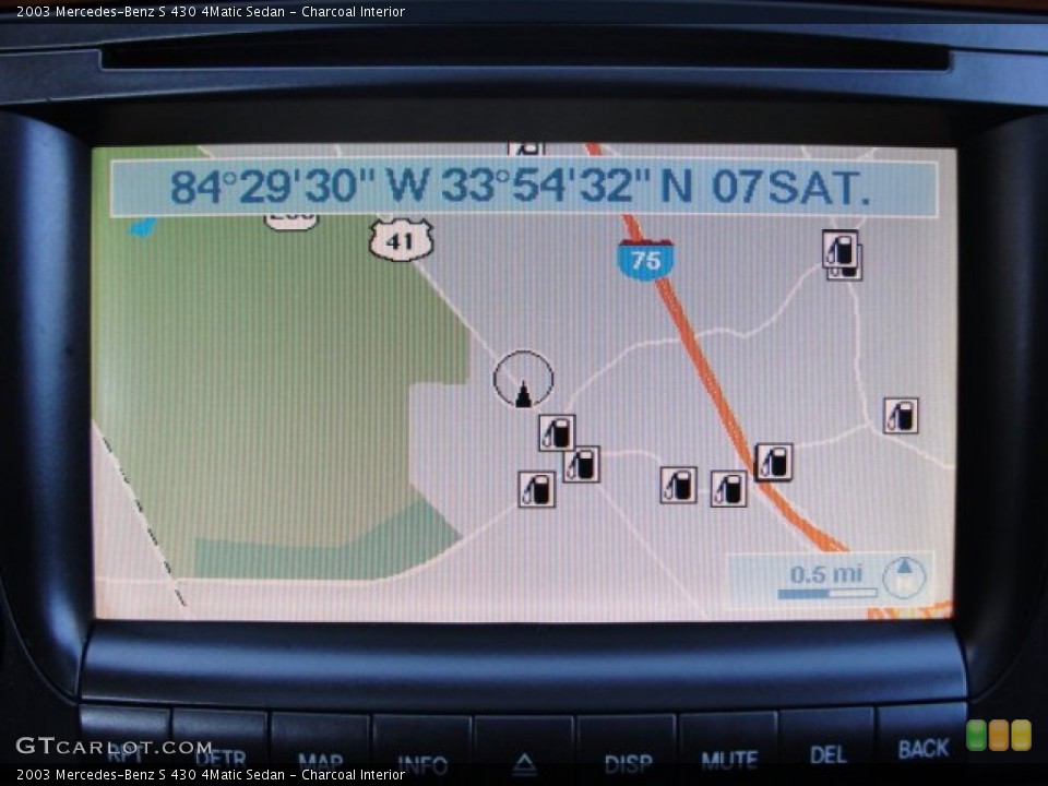 Charcoal Interior Navigation for the 2003 Mercedes-Benz S 430 4Matic Sedan #56755164