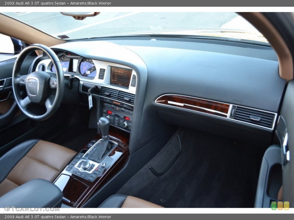 Amaretto/Black Interior Dashboard for the 2009 Audi A6 3.0T quattro Sedan #56756646