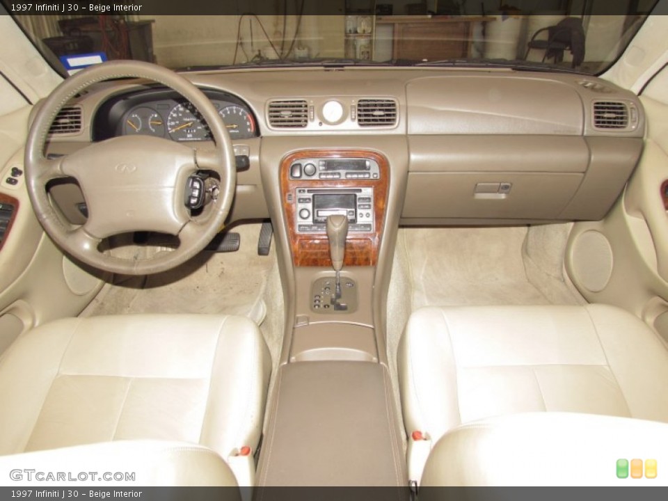 Beige Interior Dashboard for the 1997 Infiniti J 30 #56758137