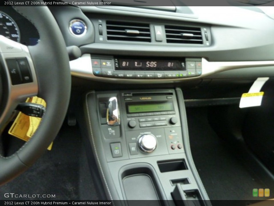 Caramel Nuluxe Interior Controls for the 2012 Lexus CT 200h Hybrid Premium #56758779