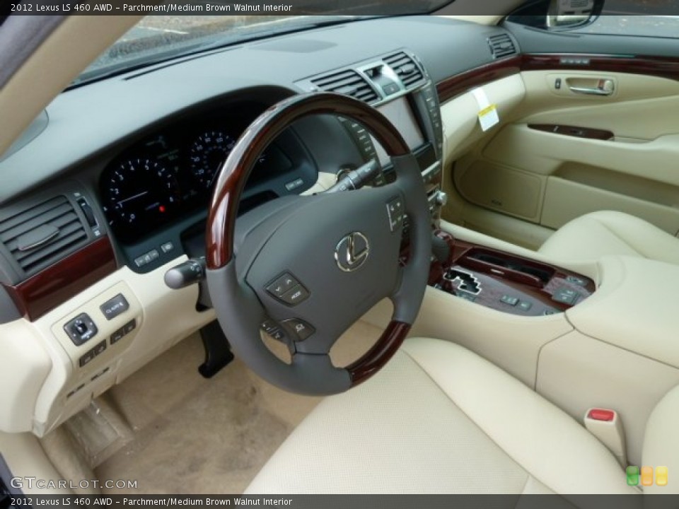 Parchment/Medium Brown Walnut Interior Prime Interior for the 2012 Lexus LS 460 AWD #56759115