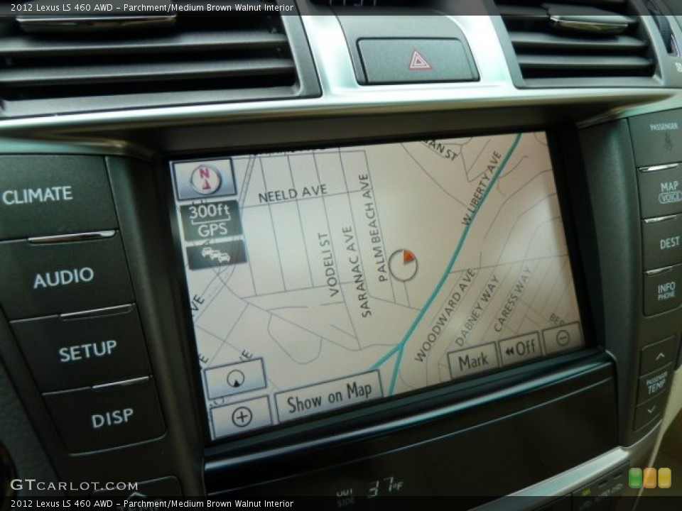 Parchment/Medium Brown Walnut Interior Navigation for the 2012 Lexus LS 460 AWD #56759130