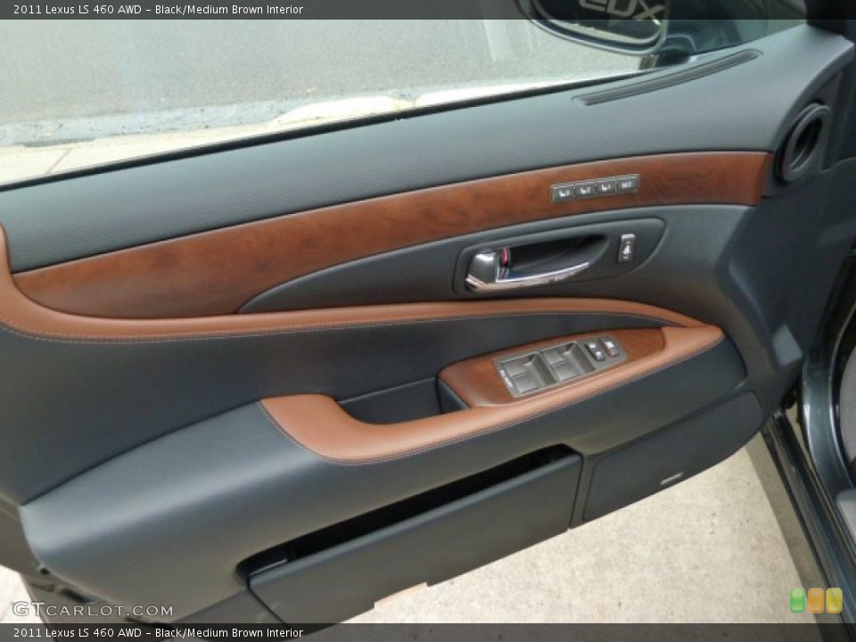 Black/Medium Brown Interior Door Panel for the 2011 Lexus LS 460 AWD #56759346