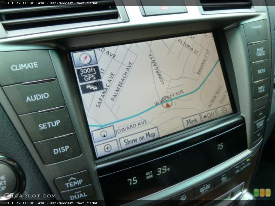 Black/Medium Brown Interior Navigation for the 2011 Lexus LS 460 AWD #56759364