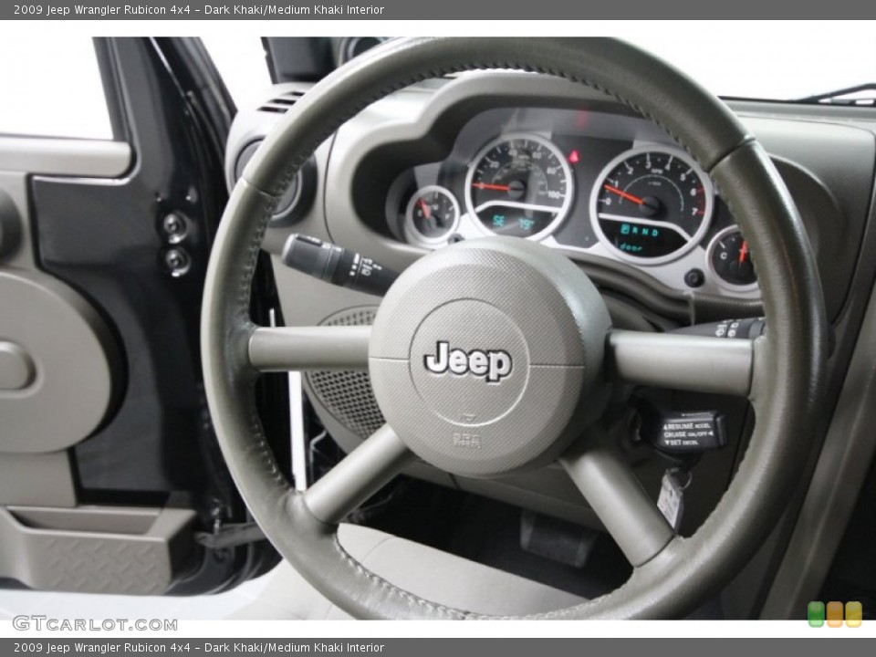 Dark Khaki/Medium Khaki Interior Steering Wheel for the 2009 Jeep Wrangler Rubicon 4x4 #56760096