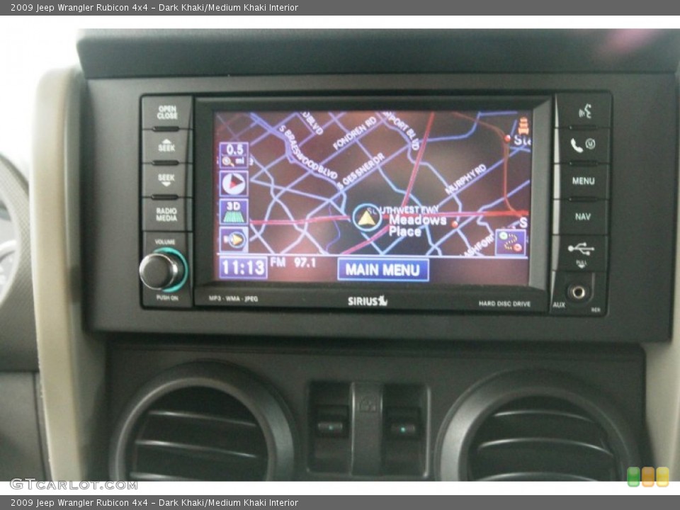 Dark Khaki/Medium Khaki Interior Navigation for the 2009 Jeep Wrangler Rubicon 4x4 #56760105