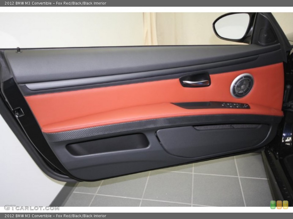Fox Red/Black/Black Interior Door Panel for the 2012 BMW M3 Convertible #56760243