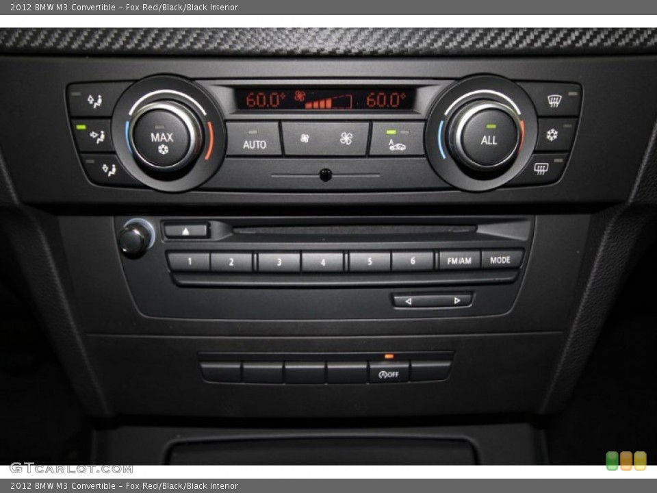 Fox Red/Black/Black Interior Controls for the 2012 BMW M3 Convertible #56760255