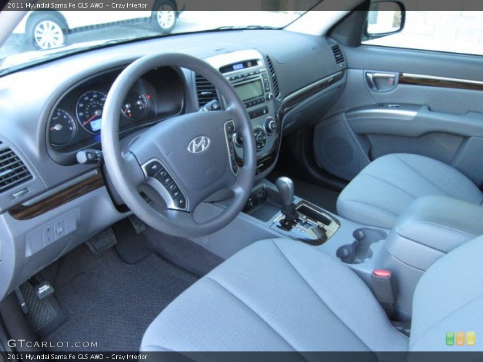 Gray Interior Prime Interior for the 2011 Hyundai Santa Fe GLS AWD #56764746
