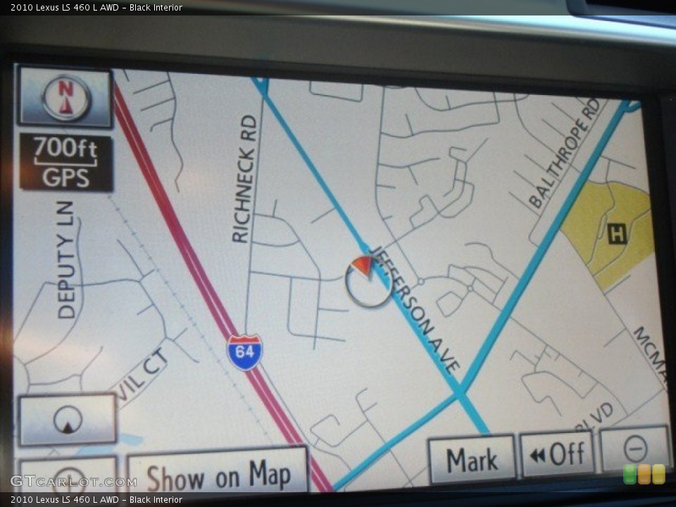 Black Interior Navigation for the 2010 Lexus LS 460 L AWD #56765385